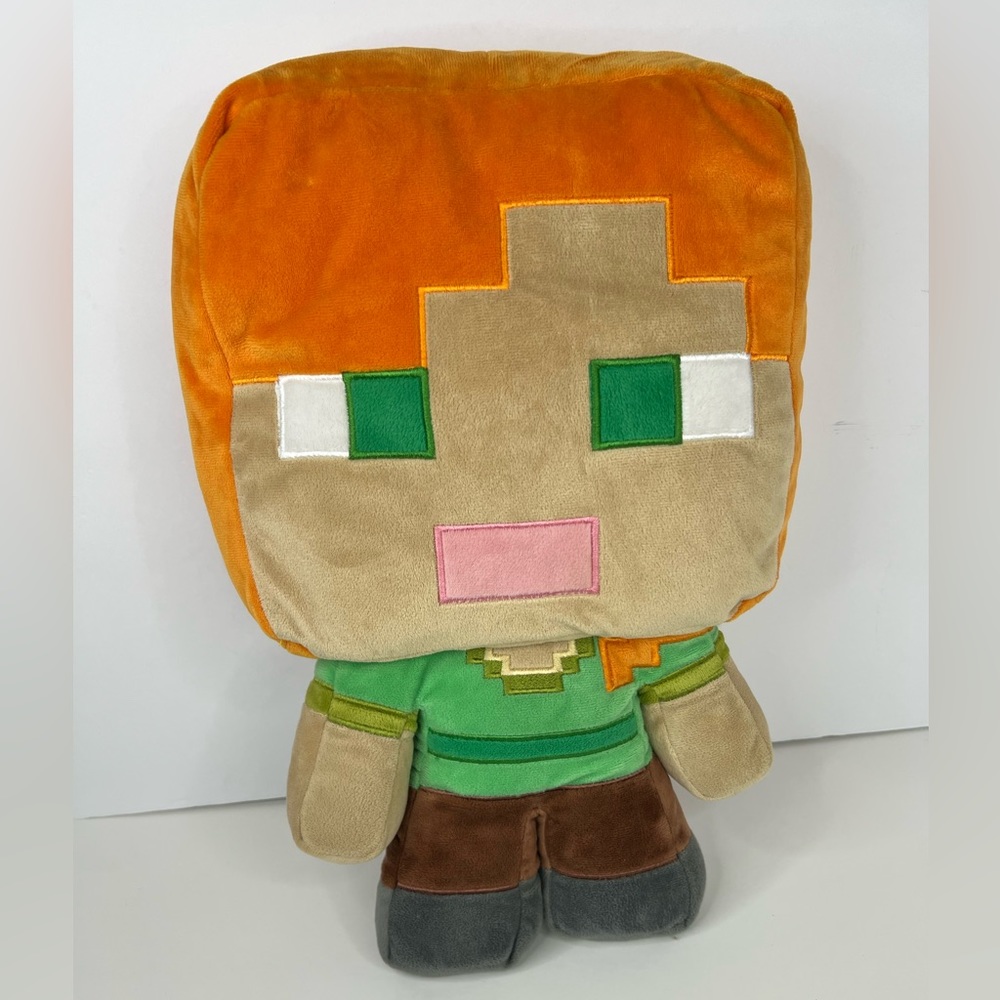 Minecraft Plush Stuffed Alex Pillow Buddy Polyester Microfiber 16" Official